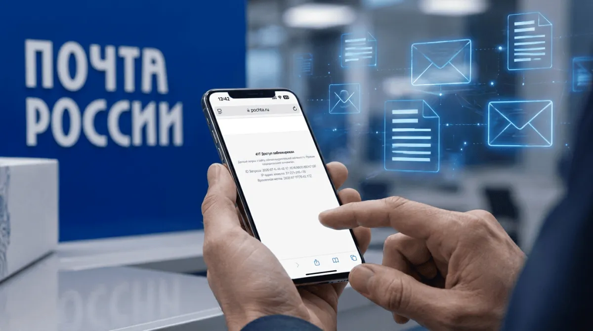 Почта России не открывается за границей в 2026 году: как зайти на сайт и отследить посылку 📦