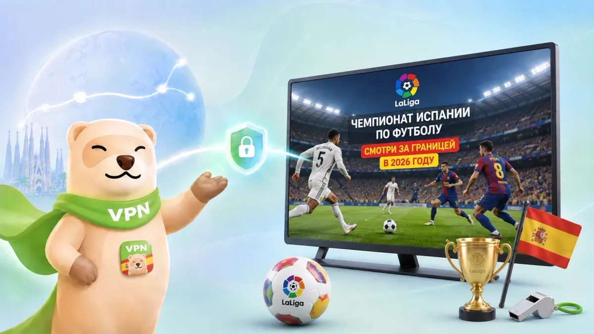 Как смотреть чемпионат Испании по футболу за границей в 2026 году ⚽️