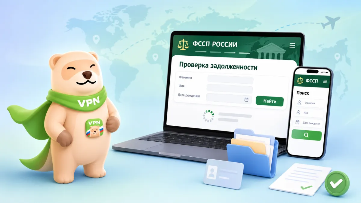 ФССП не открывается за границей: как зайти на сайт и проверить задолженность в 2026 году