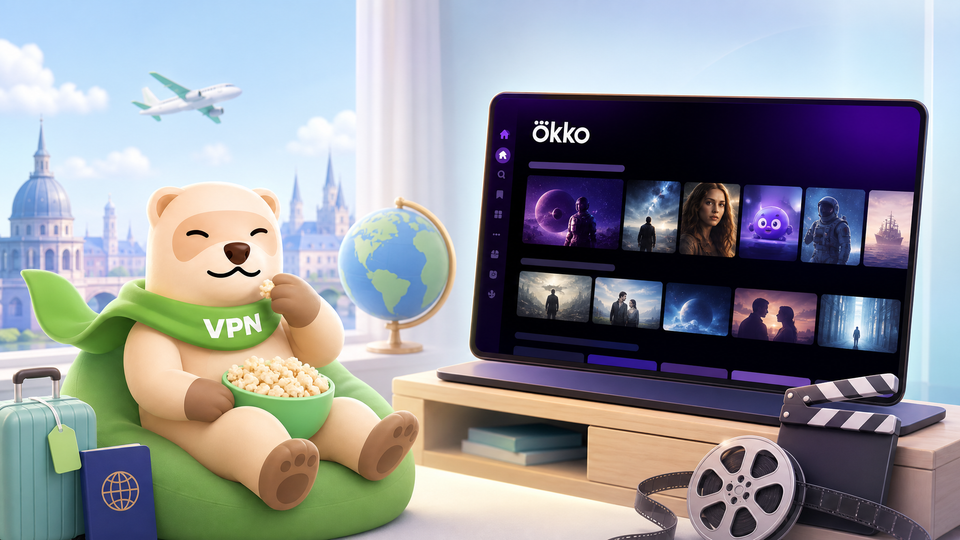 Как смотреть Okko за границей в 2026 году 🍿🎬