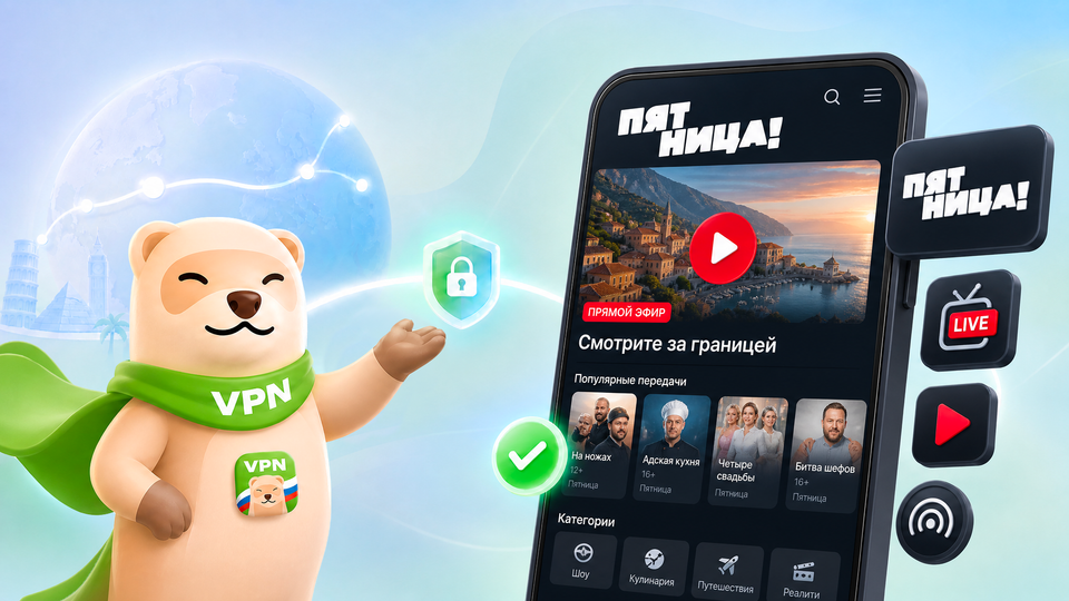 Как смотреть телеканал «Пятница» за границей в 2026 году: все рабочие способы 🍿